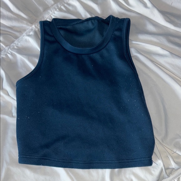 Turquoise Crop Tank - Picture 2 of 4